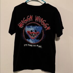 Black Huggy Wuggy Graphic T-Shirt